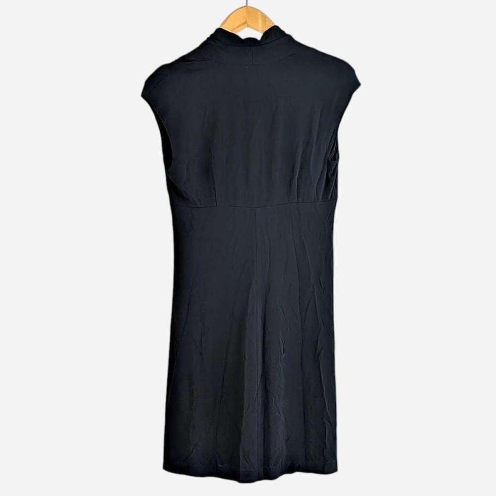 Trina Turk Black Ruched Cocktail Dress 8 - Picture 3 of 7
